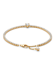 Sparkling Heart Tennis Bracelet - 14k gold plating
