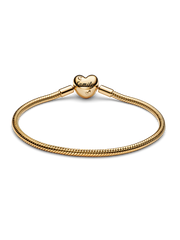 Family Tree Heart Clasp Snake Chain Bracelet - 14k gold plating