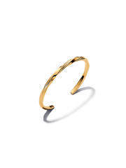 Twisted Open Bangle - 14k gold plating