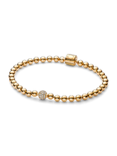 Beads & Pavé Bracelet - 14k gold plating