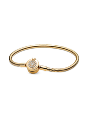 Pandora Moments Sparkling Crown O Snake Chain Bracelet - 14k gold plating