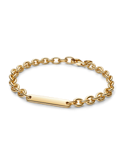 His & Hers Engravable Gold Plated Bracelet Set