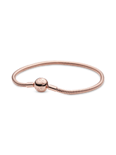 Moments Snake Chain Bracelet - 14k rose gold plating