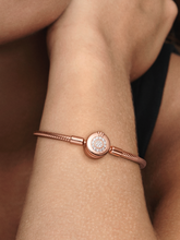 Pandora Moments Sparkling Crown O Snake Chain Bracelet - 14k rose gold plating