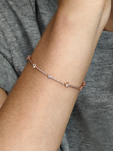 Sparkling Pavé Bars Bracelet - 14k rose gold plating