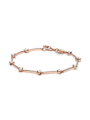 Sparkling Pavé Bars Bracelet - 14k rose gold plating