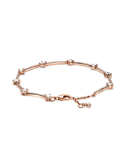 Sparkling Pavé Bars Bracelet - 14k rose gold plating
