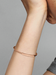 Pandora Signature I-D Open Bangle - 14k rose gold plating