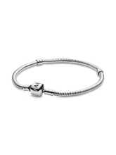 Pandora Moments Barrel Clasp Snake Chain Bracelet - Sterling silver