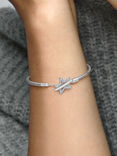 Pandora Moments Asymmetric Star T-bar Snake Chain Bracelet - Sterling silver