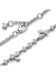 Sparkling Herbarium Cluster Chain Bracelet - Sterling silver