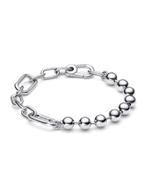 Pandora ME Metal Bead & Link Chain Bracelet - Sterling silver