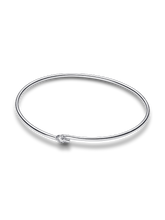 FINAL SALE - Pandora Nova Sterling Silver Lab-grown Diamond Open Bangle - 0.25 ct TW, Sterling silver