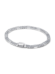His and Hers Cuban Chain Heart and Oval Bracelet Set