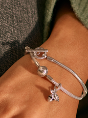 Pandora Moments T-Bar Snake Chain Bracelet - Sterling silver