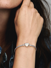 Pandora Moments Engravable Heart Clasp Snake Chain Bracelet - Sterling silver