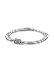 Pandora Moments Double Wrap Barrel Clasp Snake Chain Bracelet/Necklace