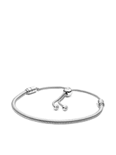 Snake Chain Slider Bracelet - Sterling silver