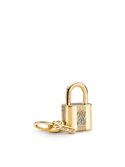 Two Tone Lock and Key Bracelet and Charm Set