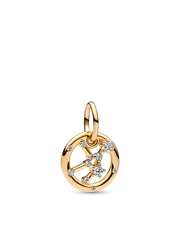 Virgo Zodiac Dangle Charm - 14k gold plating