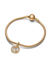 Pisces Zodiac Dangle Charm - 14k gold plating