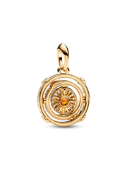 FINAL SALE - Game of Thrones Spinning Astrolabe Dangle Charm - 14k gold plating