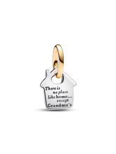FINAL SALE - Two-tone Grandma's House Dangle Charm - Sterling silver, 14k gold plating