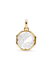 Pandora ME Pearlescent Butterfly Medallion Charm - 14k gold plating