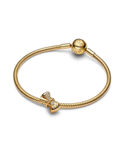Sparkling Bow Charm - 14k gold plating