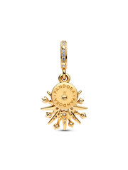 Sparkling Firework Double Dangle Charm - 14k gold plating