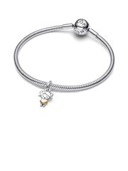 Happy Girl Dangle Charm - Sterling silver, 14k gold plating