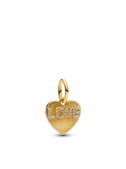BE LOVE Engravable Golden Love Heart Charm Bracelet Set