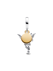 Cupid Dangle Charm - Sterling silver, 14k gold plating