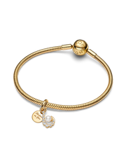 Hook Double Dangle Charm - 14k gold plating