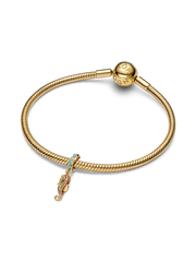 Seahorse Dangle Charm - 14k gold plating