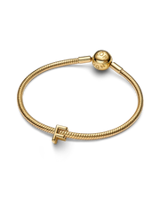Letter F Alphabet Charm - 14k gold plating