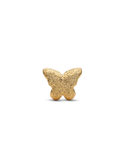 Textured Butterfly Mini Charm - 14k gold plating
