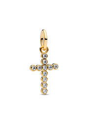 Round Bezel Cross Necklace Set