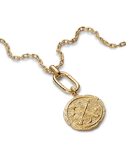 Crossing Arrows Oversized Medallion Charm - 14k gold plating
