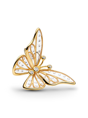 Oversized Butterfly Openwork Charm - 14k gold plating