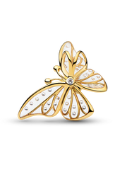 Oversized Butterfly Openwork Charm - 14k gold plating
