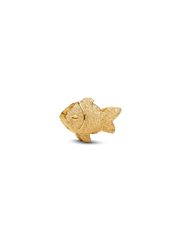 Textured Fish Mini Charm - 14k gold plating