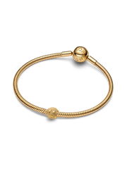 Textured Happy Face Mini Charm - 14k gold plating