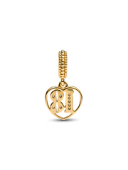 18th Celebration Dangle Charm - 14k gold plating