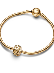 Knotted Hearts Clip Charm - 14k gold plating