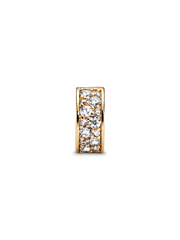 Clear Pavé Clip Charm - 14k gold plating