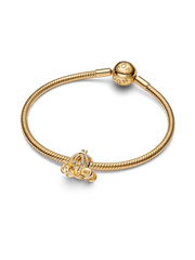 Disney Cinderella Sparkling Carriage Charm - 14k gold plating