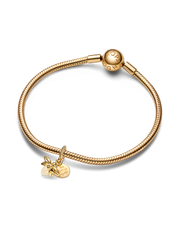 Glow-in-the-dark Firefly Dangle Charm - 14k gold plating