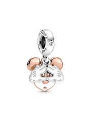 Disney Mickey Mouse Double Dangle Charm - Sterling silver, 14k rose gold plating