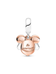 Disney Mickey Mouse Double Dangle Charm - Sterling silver, 14k rose gold plating